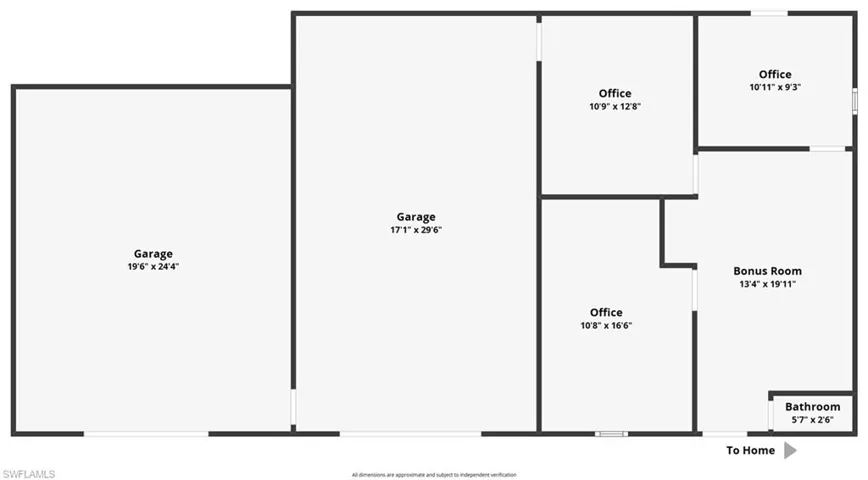 Floor plan of detached garage