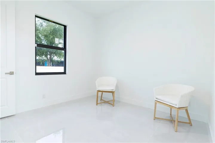 View of tiled spare room