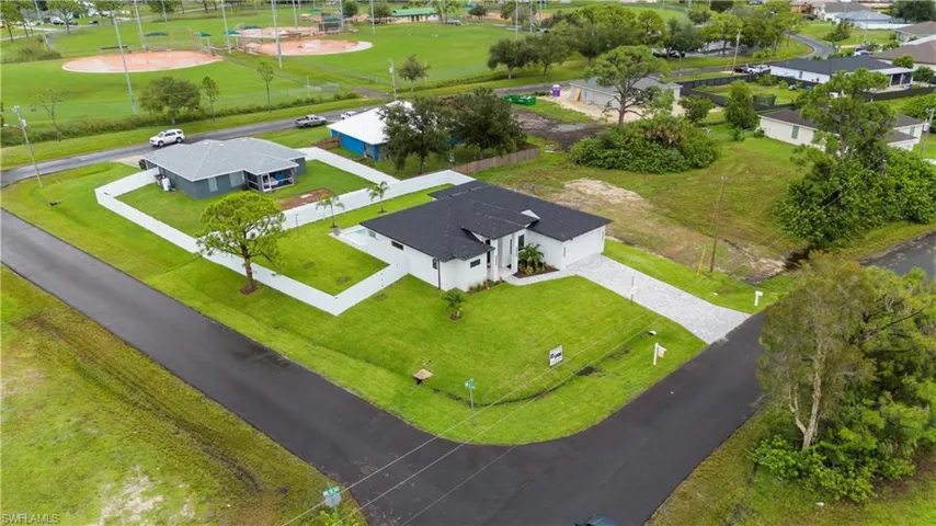 Birds eye view of property