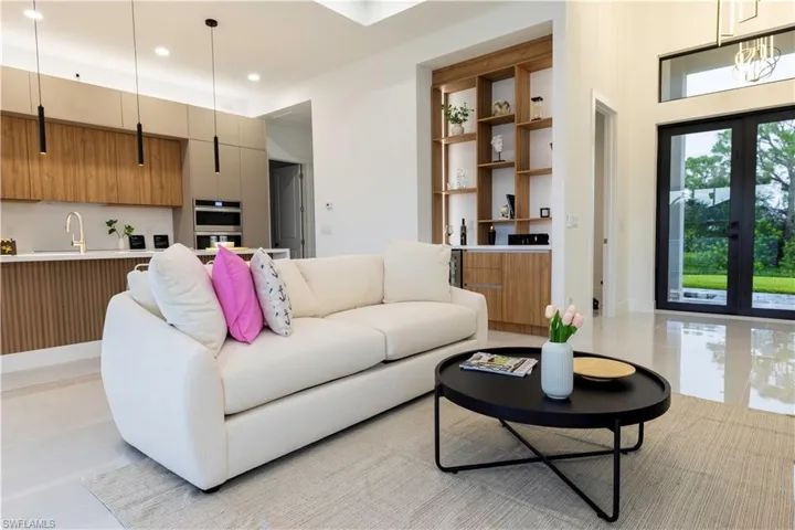 Living room with sink