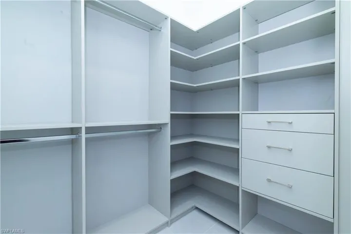 View of walk in closet