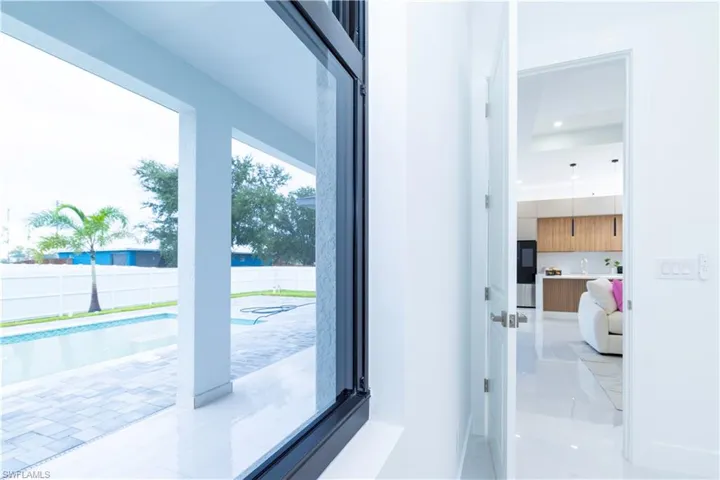 Entryway featuring light tile patterned floors