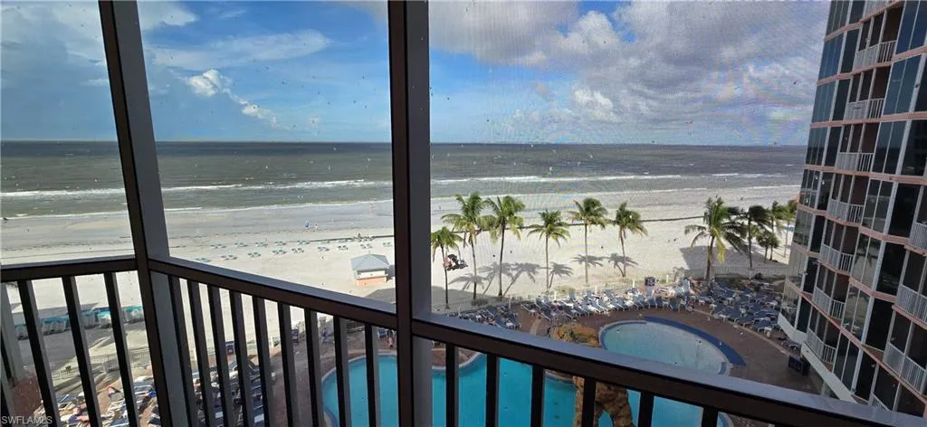 Water view with a beach view