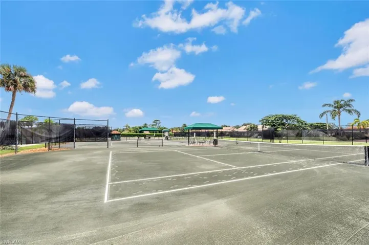 View of optional Har-Tru tennis courts
