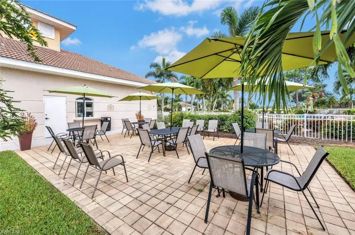 View of optional clubhouse patio and cafe window