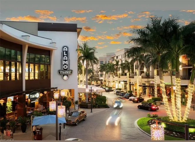 View of the community at sunset