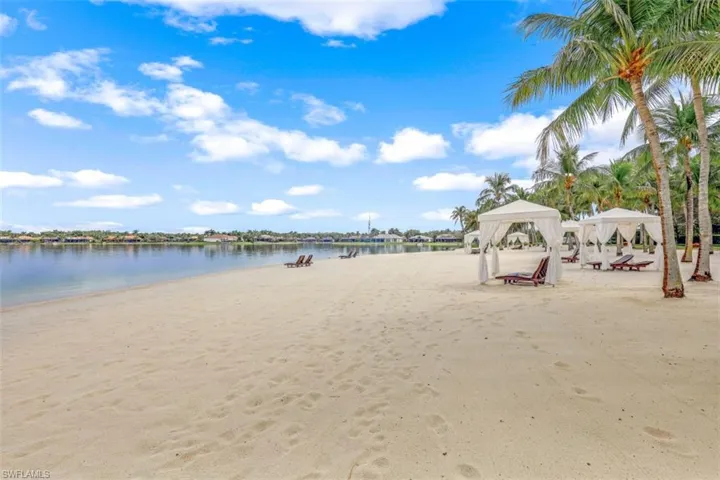 Beach with Cabanas for your enjoyment.