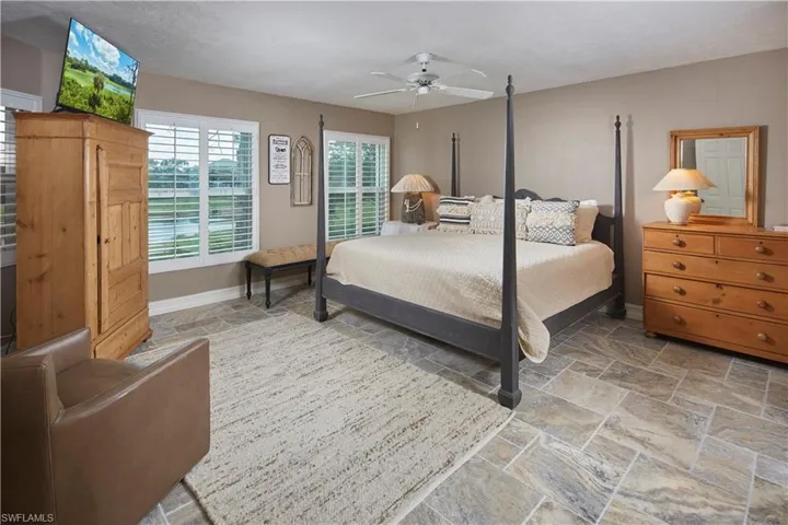 Large primary bedroom, just off the great room.