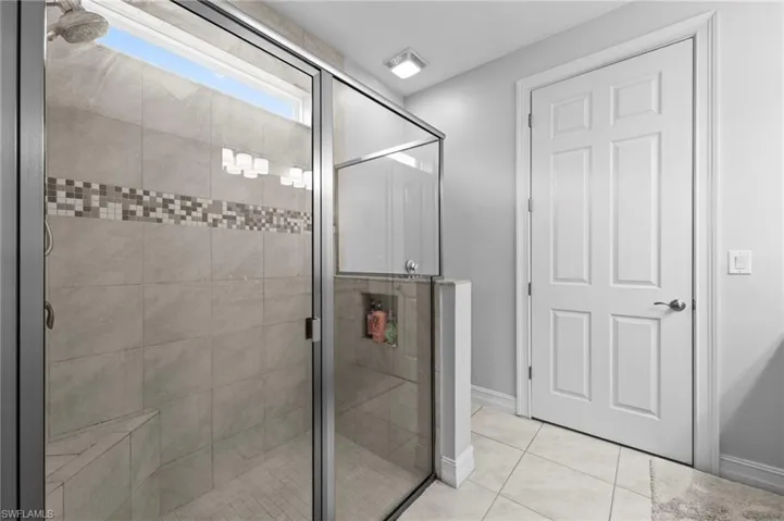 Primary bathroom with large walk-in shower