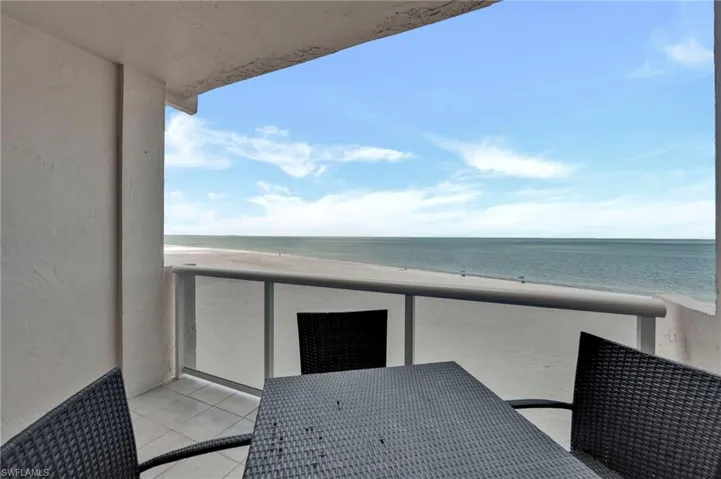 Direct beach front view from balcony.