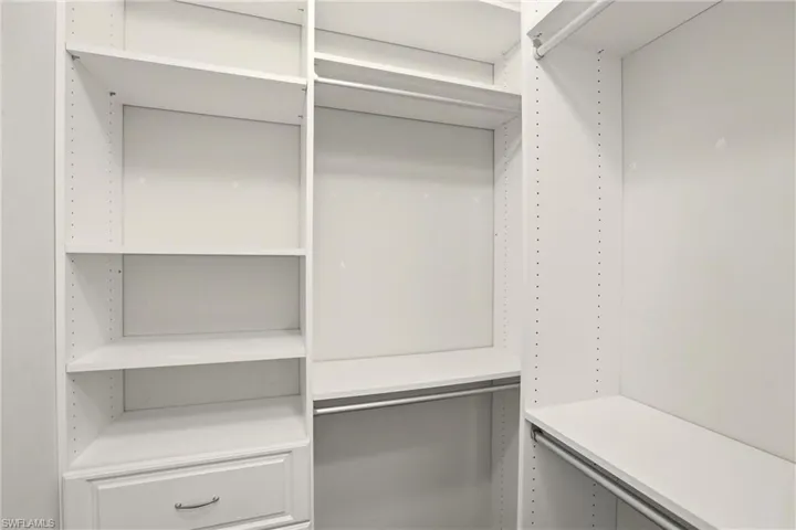 View of walk in closet