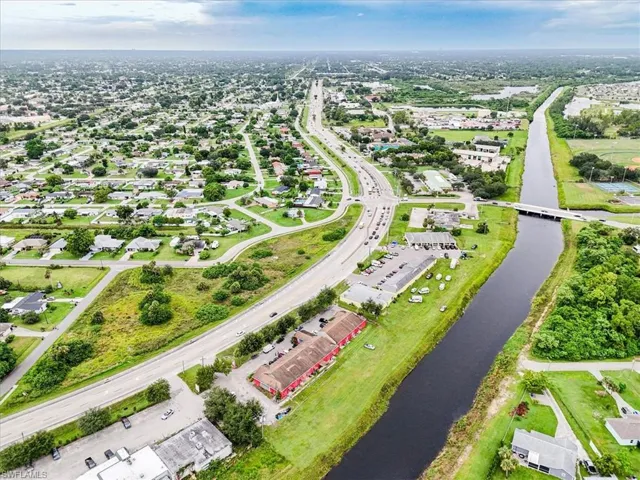 Drone / aerial view of a large body of water