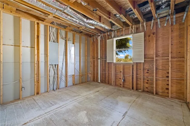 Bedroom with electric panel