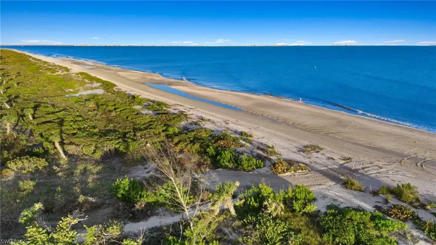Drone / aerial view of extended coastline