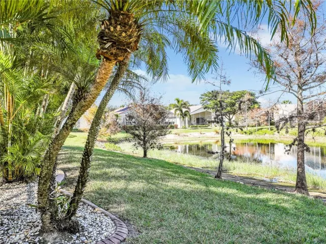 View of yard featuring a water view