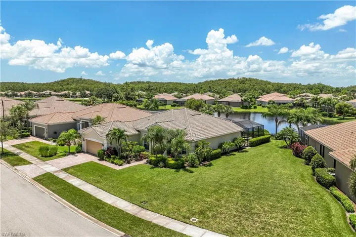 Aerial view of large lot
