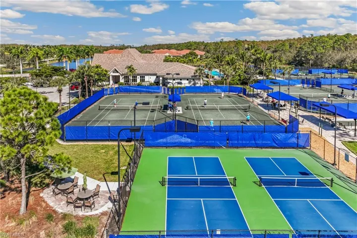 View of tennis and pickle ball courts