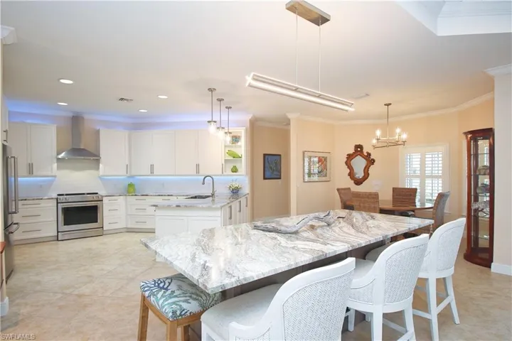 New kitchen island perfect for casual dining and entertaining guests
