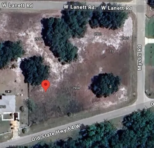 Aerial map of property and surrounding area