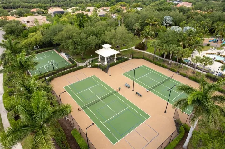 View of tennis court