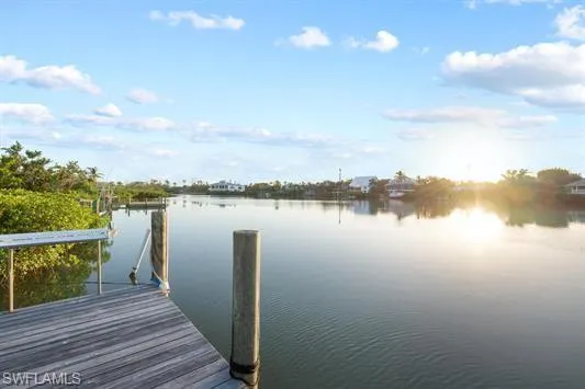 Dock with a water view