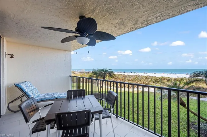 Large lanai with option to lounge, have a meal or something to drink