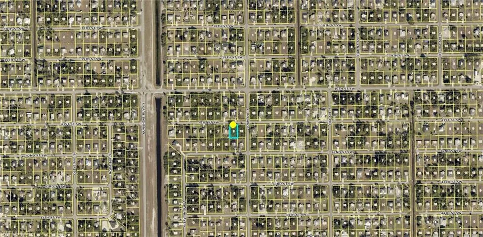 Aerial Map. Displaying the property's location within a residential grid