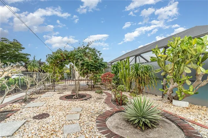 Easy care garden area