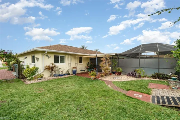 Fenced yard area