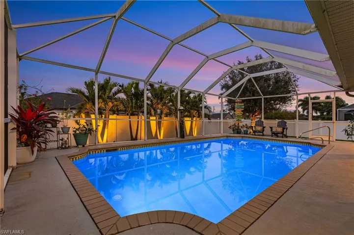Pool at dusk