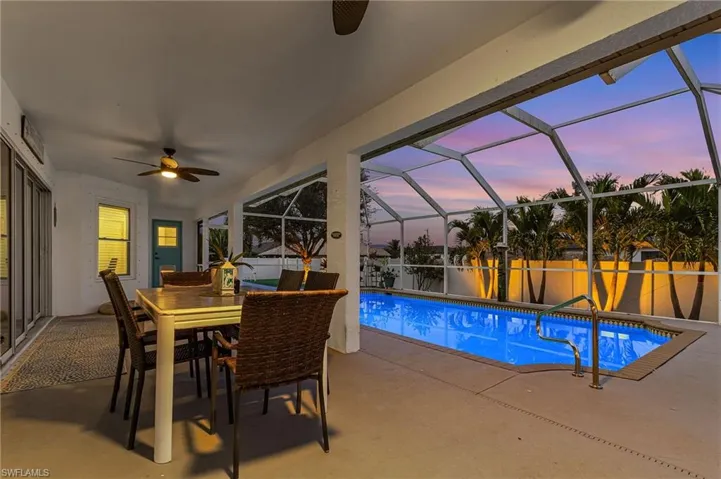 Pool at dusk