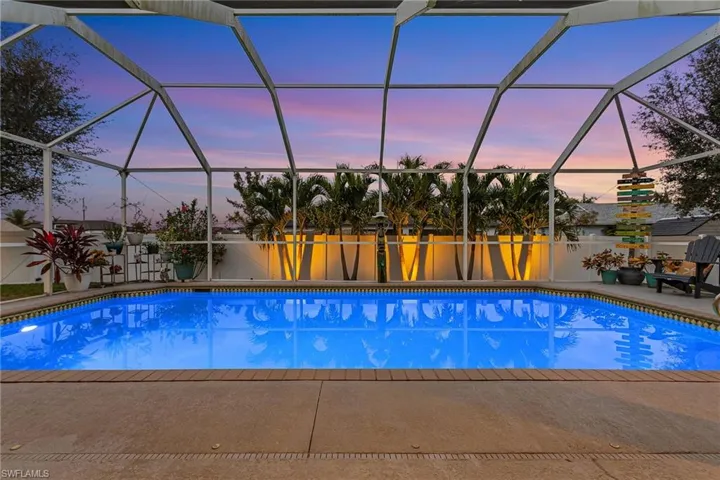 Pool at dusk