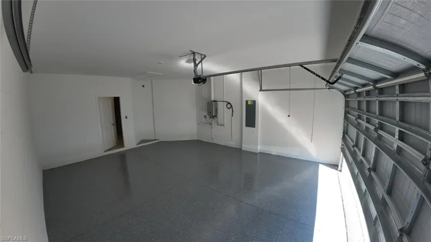 Garage with baseboards