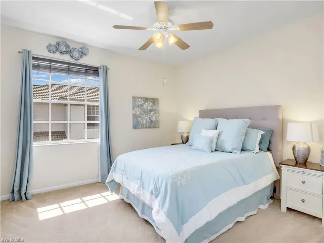 Third bedroom with ceiling fan