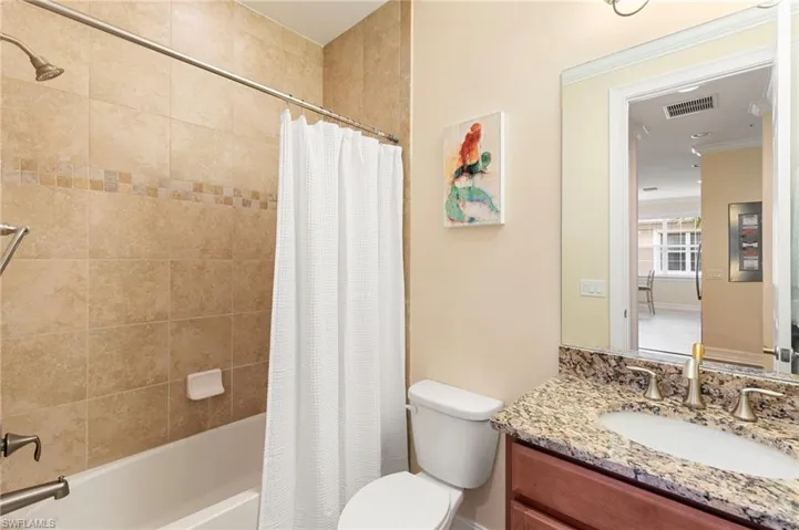 Guest Bath with tub & shower combo.