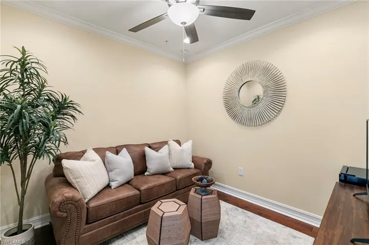 The enclosed Den is the perfect flex space that can utilized however you choose.
