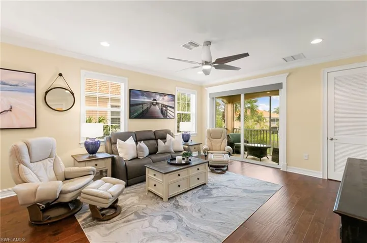 Beautiful hardwood floors and tailored woodwork runs throughout the entire Home.