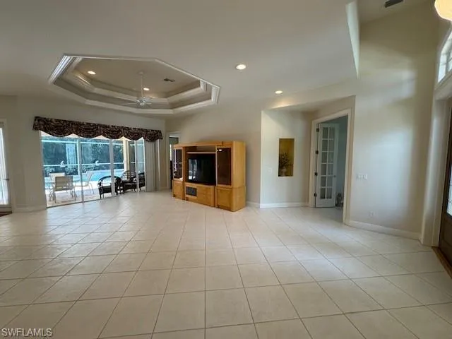 Livingroom Area with Trey Ceilings