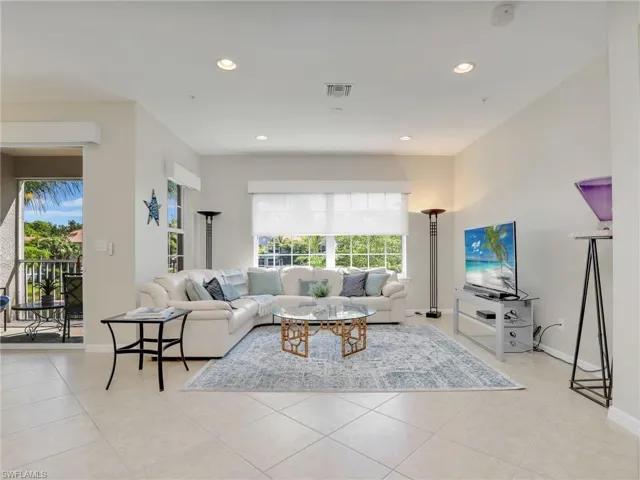 Living Area w/ Motorized Shades