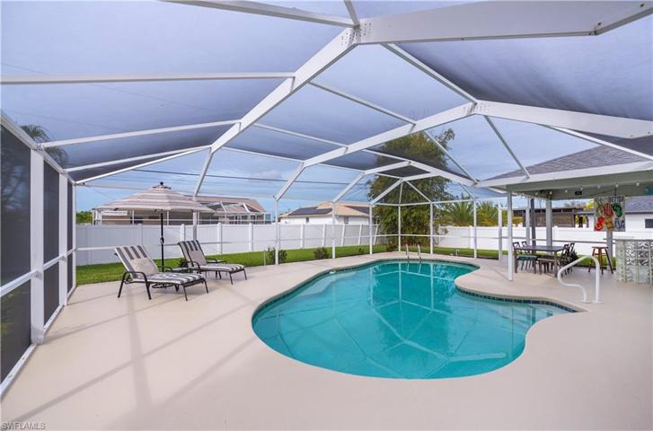 The lanai is very large and has great space for pool parties