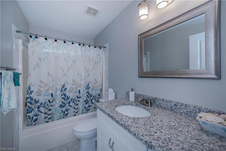 Guest bathroom is perfect for out-of-town visitors
