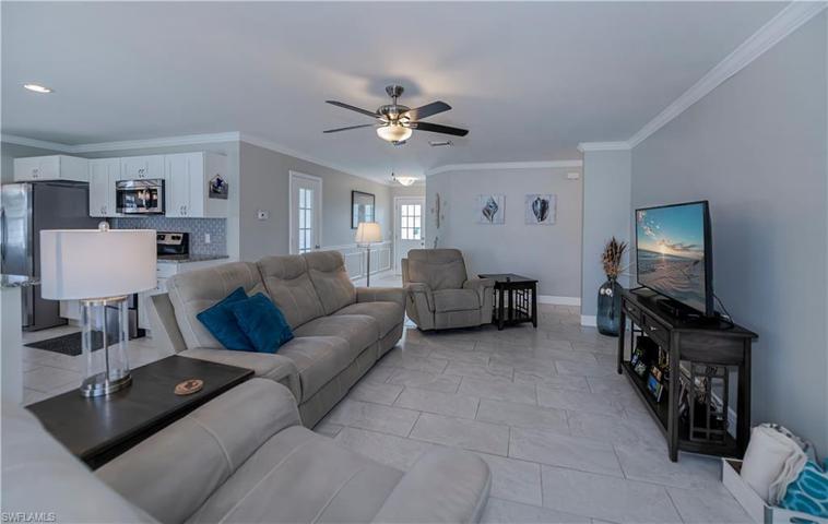 Large living room with plenty of space for everyone to gather