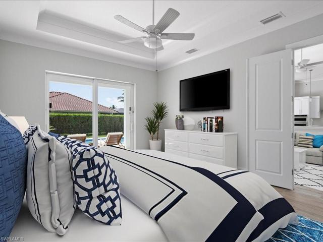 Master bedroomStaged furniture