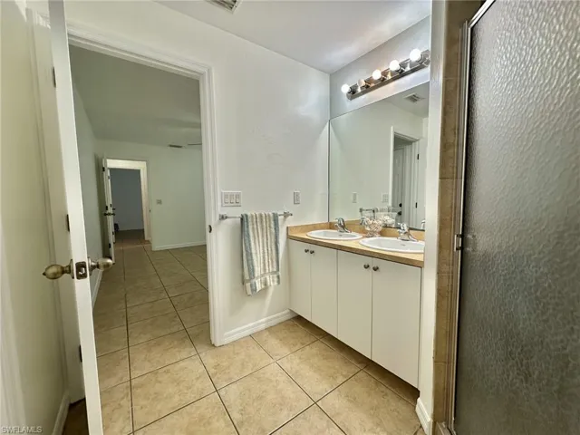 4317 Primary bath with double sink and walk in shower