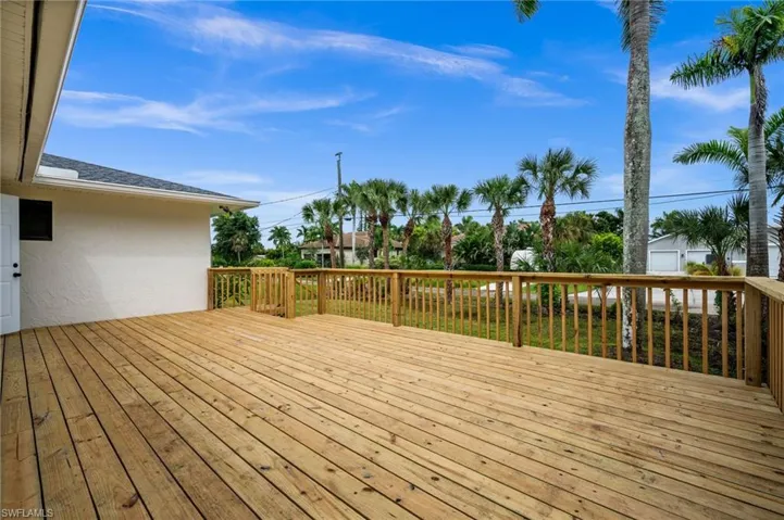 View of wooden deck