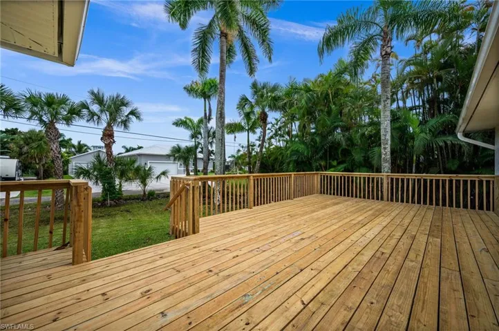 View of wooden deck