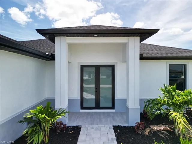 Entrance to property with french doors