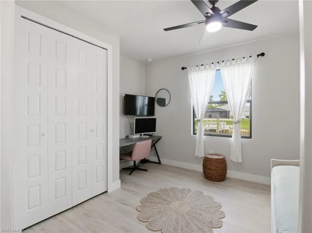Bedroom/Bonus Room with locking sliders