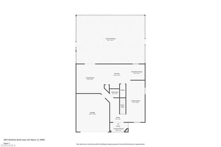 First Floor Layout - 9837 Gladiolus Bulb Loop