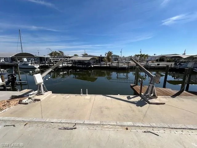 Dock with a water view